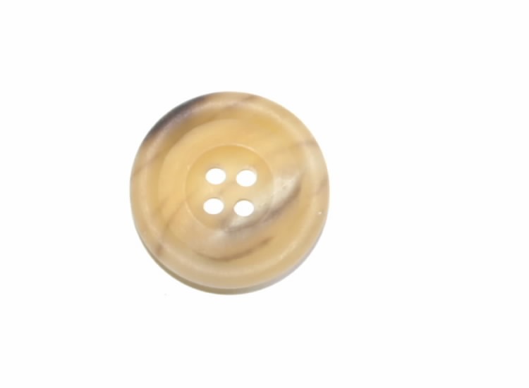 4 Hole Horn Button 23L/14.8mm Col 7 MID FAWN - Click Image to Close