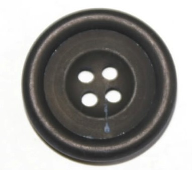 4 Hole Horn Button 30L/19mm Col 8. BROWN - Click Image to Close