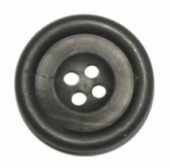 4 Hole Horn Button 40L/25mm Col BLACK - Click Image to Close