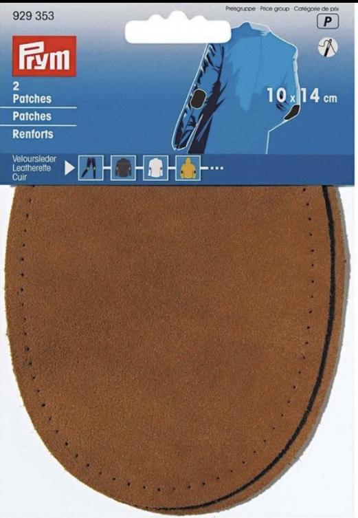 Suede Elbow Patches in Tan - Click Image to Close