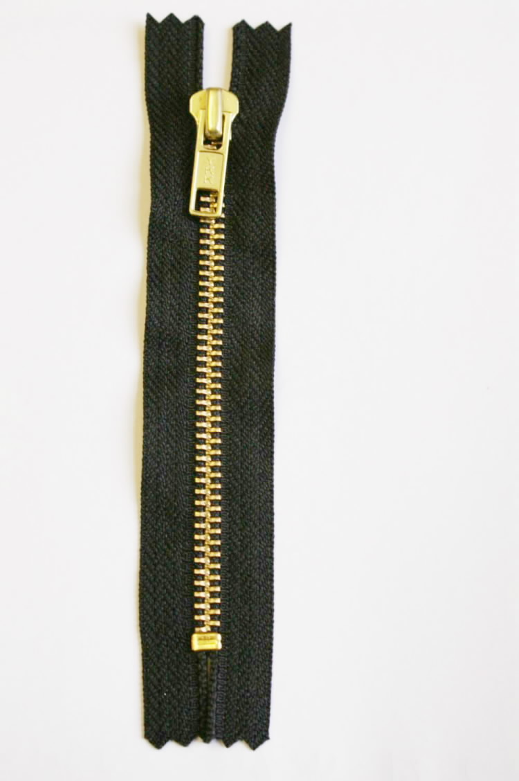 YKK Jeans Zip - Golden Brass 20cm/8" NAVY
