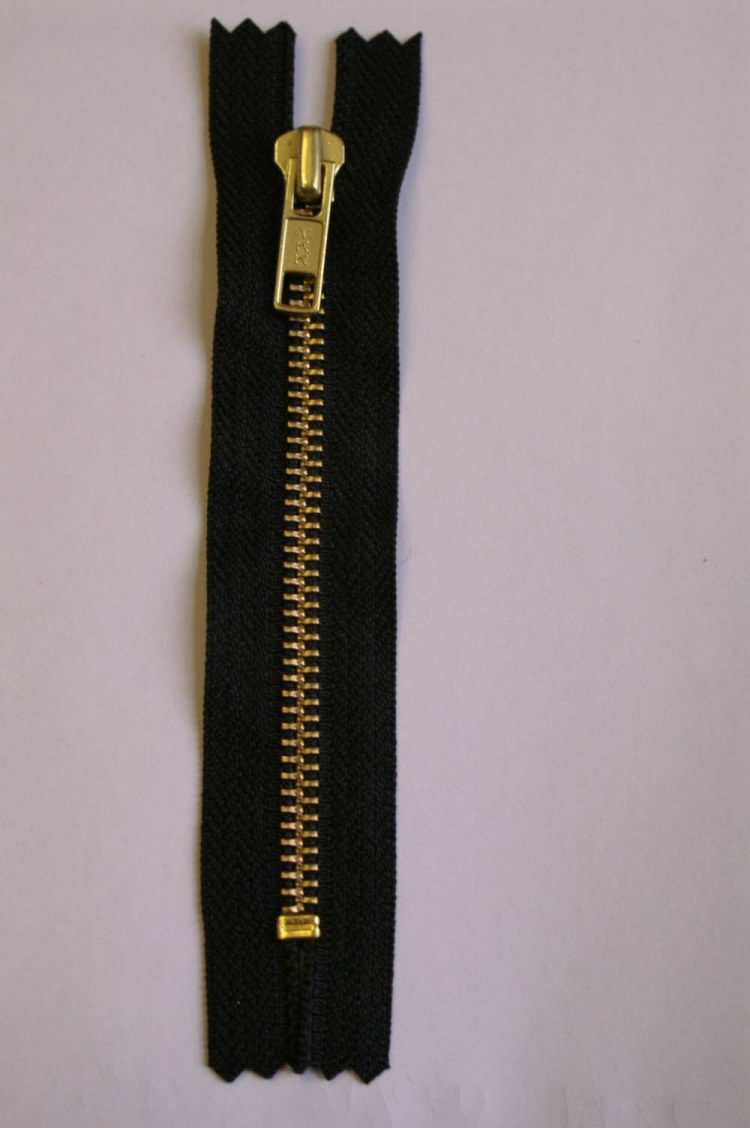 YKK Jeans Zip - Golden Brass 13cm/5" NAVY - 233 - Click Image to Close