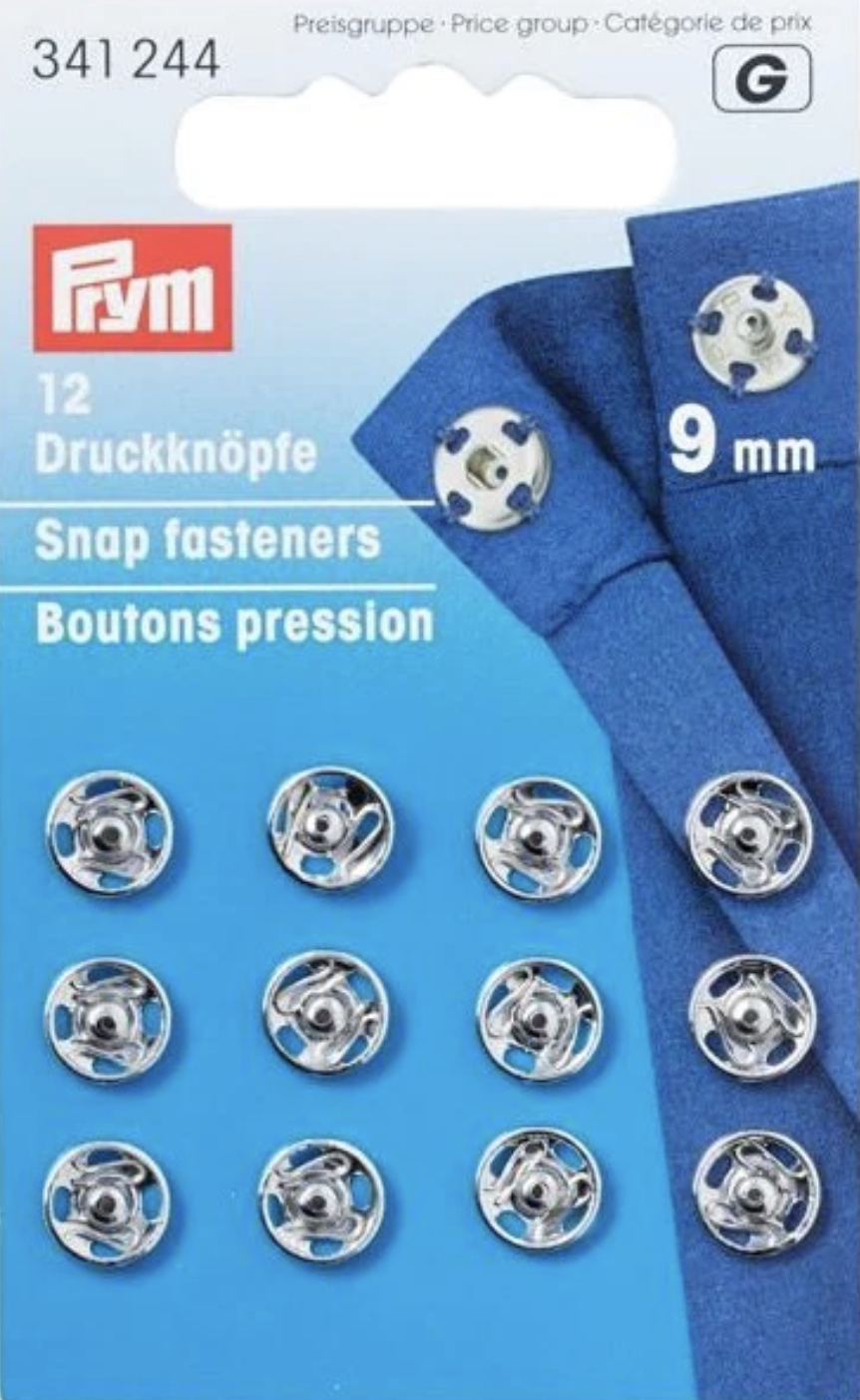 Snap Fasteners Silver Coloured