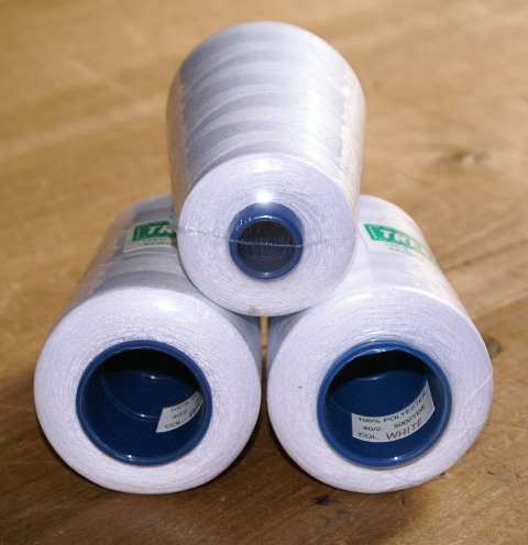 Trebla Polyester 120 Thread 5000yd One Cone White - Click Image to Close