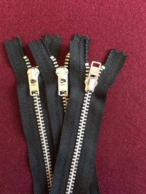 Straight Metal Zips 18cms/7"