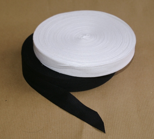Roll 20mm Cotton India Stay Tape (50m) BLACK - Click Image to Close