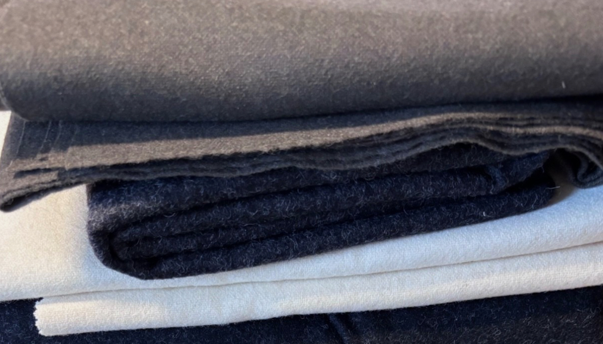 Undercollar Melange Melton Colours by the length