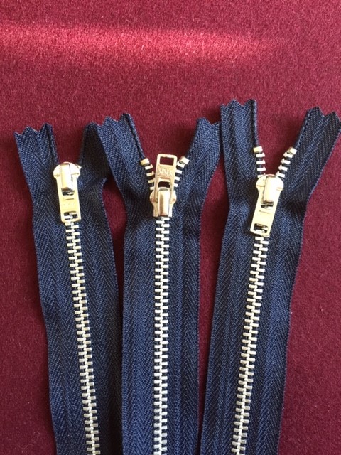 Straight Metal Zips 23cms/9"