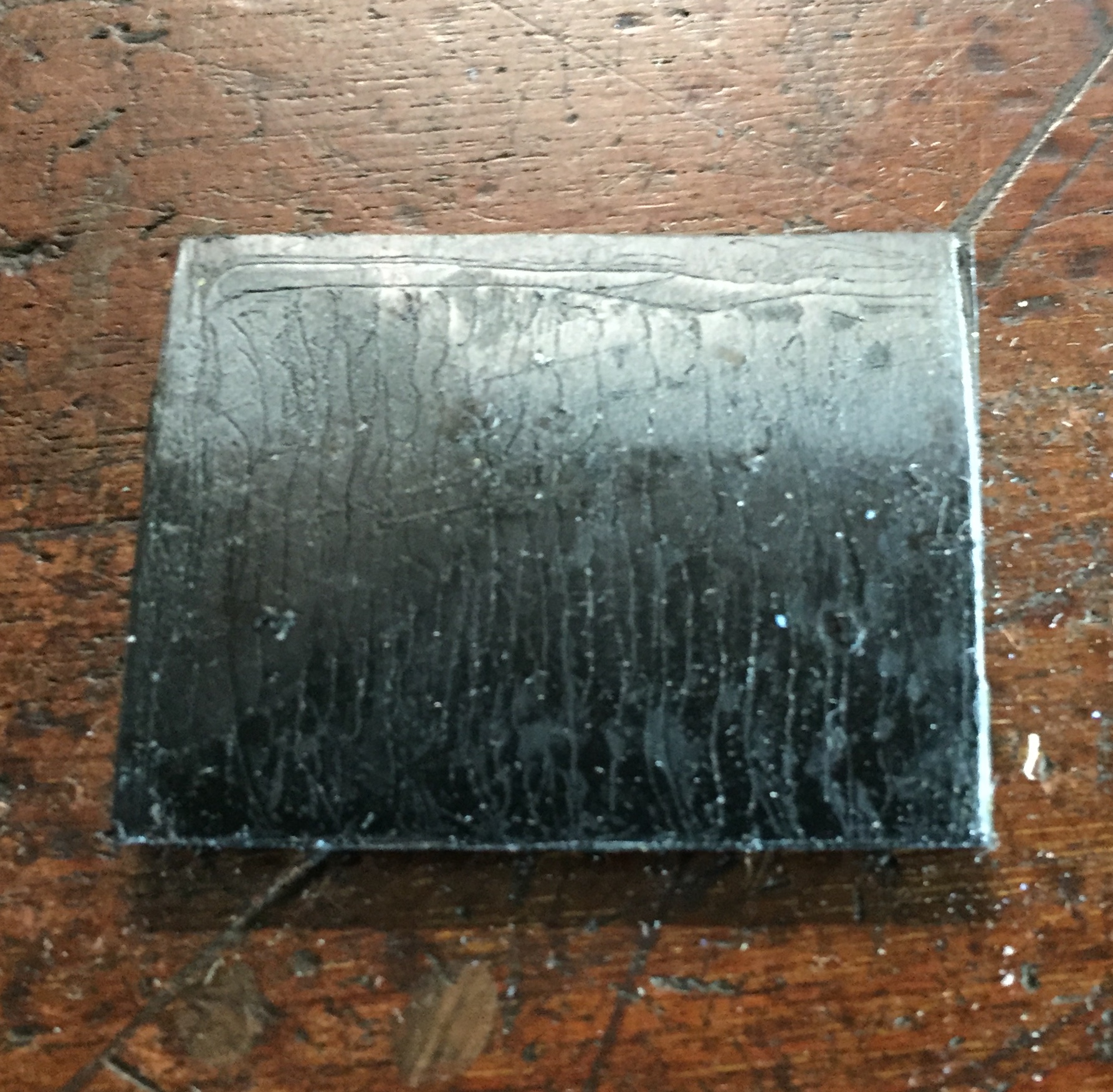 Hancocks Wax Chalk. 1 piece. Black Oblong